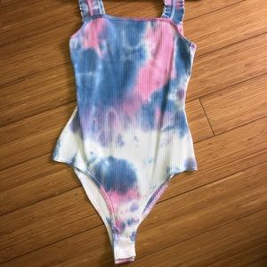 Boutique large bodysuit tie dye price is firm!